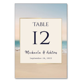 Bordsnumret snyggt Beach Wedding Bordsnummer