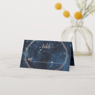 Bordsnumret Star Himlar Celestial Galaxy Bröllop Placeringskort