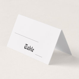 Bordsnumret Stil Bröllop i den minimalistiska Vint Kort