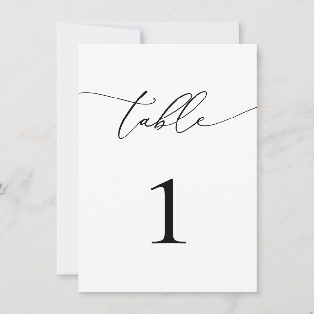 Bordsnumret Svartvitt Bröllop/händelse (Framsida)