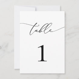 Bordsnumret Svartvitt Bröllop/händelse