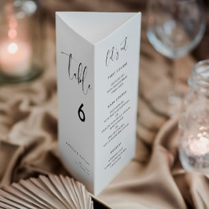 Bordsnumret Svartvitt elegant trefaldigt