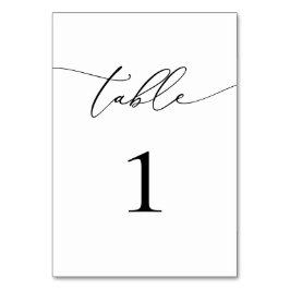 Bordsnumret Svartvitt minimalistiskt Bordsnummer