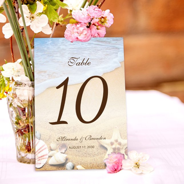 Bordsnumret Tropical Beach Wedding Bordsnummer (Skapare uppladdad)