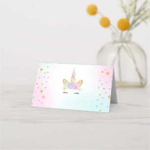 Bordsnumret Unicorn Slime Place Sjöjungfru Placeringskort