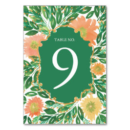 Bordsnumret Vackfärgsfärg för vackra blommor Bordsnummer