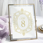 Bordsnumret vintage Möhippa Bordsnummer<br><div class="desc">Förbättra möhippans matta med Vintagens Bordsnummer för Möhippa med hjälp av den elegans och charm som råder i ReEmergency-eran. De här bordsnumren har en komplicerad vintage ram i guld som är en upprepning av Vintagens respit och sofistikering. Perfekt för att lägga till en aning tidlöst romantik till ditt evenemang. De...</div>