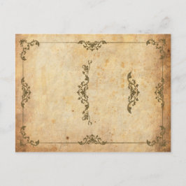 Bordsnumret vintage Swirl-bröllopsmottagning Vykort