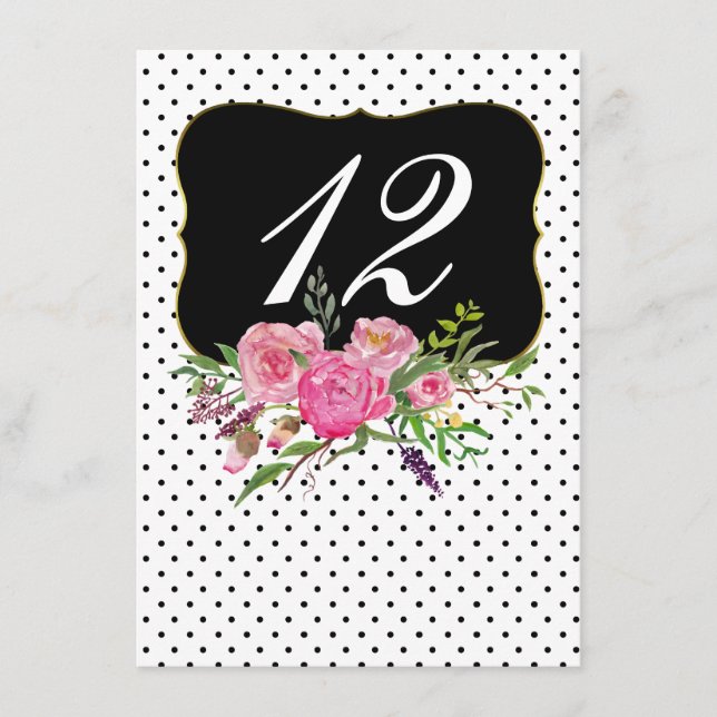 Bordsnumret Watercolor Peonies Wedding Reception Tilläggskort (Framsida)