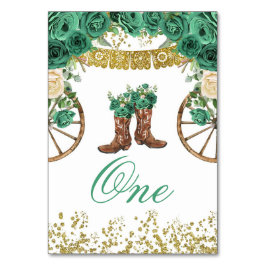 Bordsnumret western Grönt Hunter Charra Bordsnummer