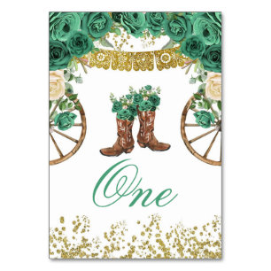 Bordsnumret western Grönt Hunter Charra Bordsnummer