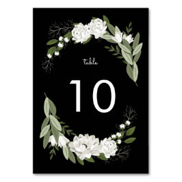 Bordsnumret White Blommigt Bröllop Sprigs Bordsnummer