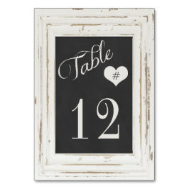Bordsnumret White Rustic Ram Chalk Typography Bordsnummer