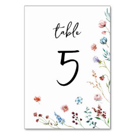 Bordsnumret Wildblommor Meadow Bordsnummer