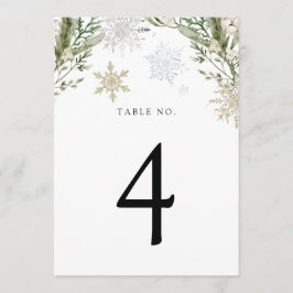 Bordsnumret Winter Evergreen Snowflake Program