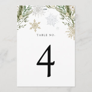Bordsnumret Winter Evergreen Snowflake Program