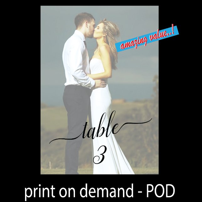 Bordsnumrets vackra, bestrålat par Bröllop-foto Bordsnummer (Skapare uppladdad)