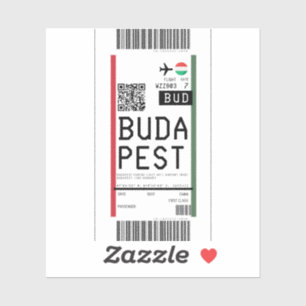 Bordspass till Budapest (BUD) Klistermärken