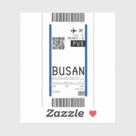 Bordspass till Busan (PUS) Klistermärken