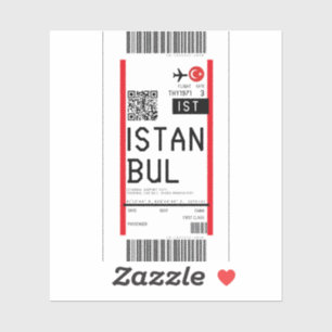Bordspass till Istanbul (IST) Klistermärken