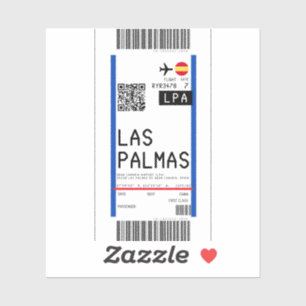 Bordspass till Las Palmas Spain (LPA) Klistermärken