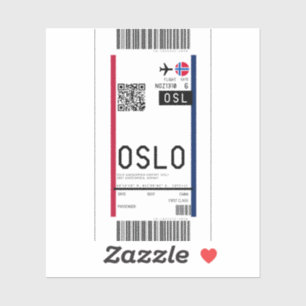 Bordspass till Oslo (OSL) Klistermärken