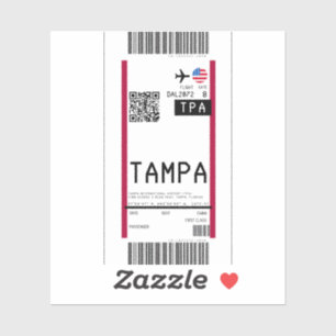 Bordspass till Tampa (TPA) Klistermärken