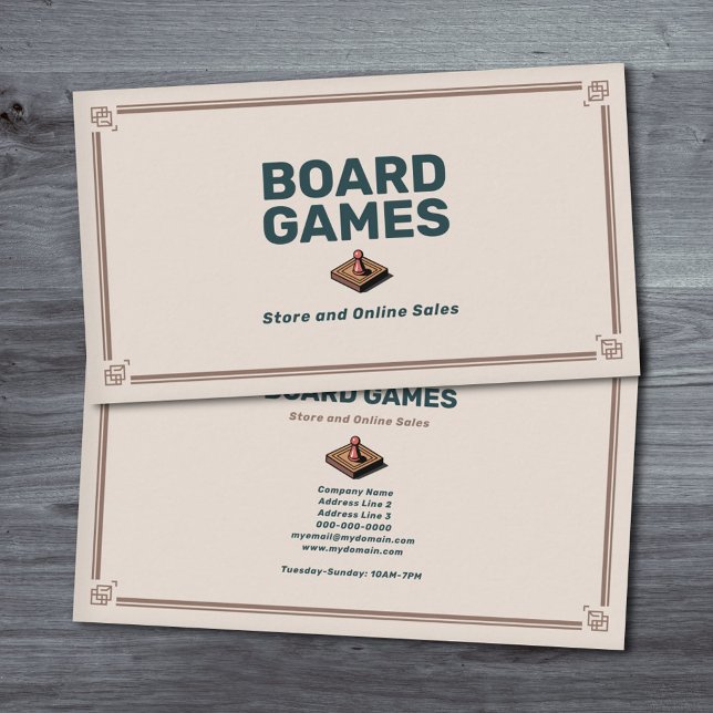 Bordsspelsarkiv Visitkort (Board Games Store Business Card)