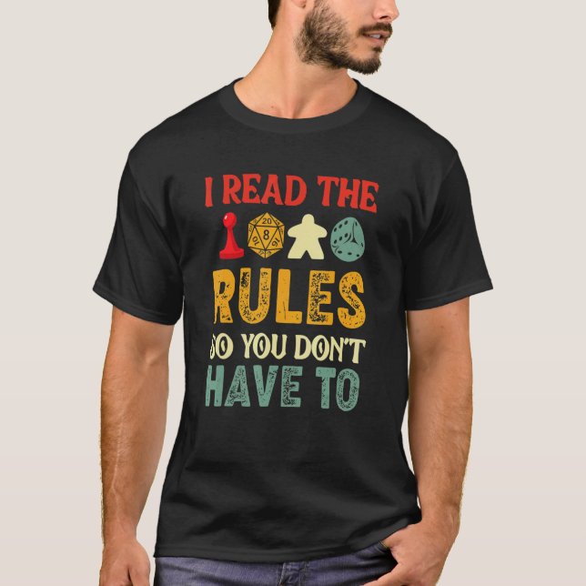 Bordsspelsmatchen jag läste Regler T Shirt (Framsida)