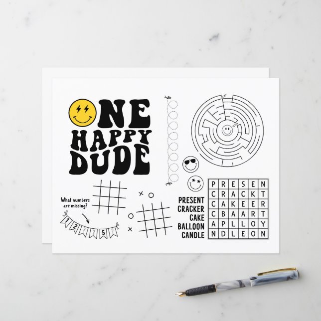 Bordstablett 1:a födelsedag i Party (Fram/Back In Situ)