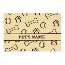 Bordstabletten Hund Bone och Tennis Boll Mönster