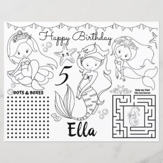 Bordstabletter för sjöjungfru, Sjöjungfru, färgnin