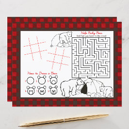 Bordstabletter i Plade Flanella Bear Kids Activity