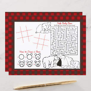 Bordstabletter i Plade Flanella Bear Kids Activity