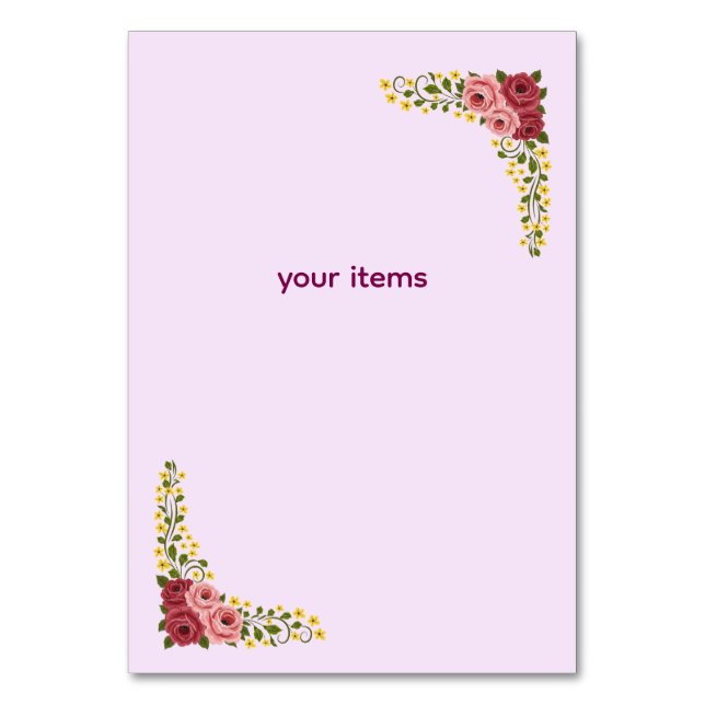 Bordställskort Bordsnummer (Baksidan)