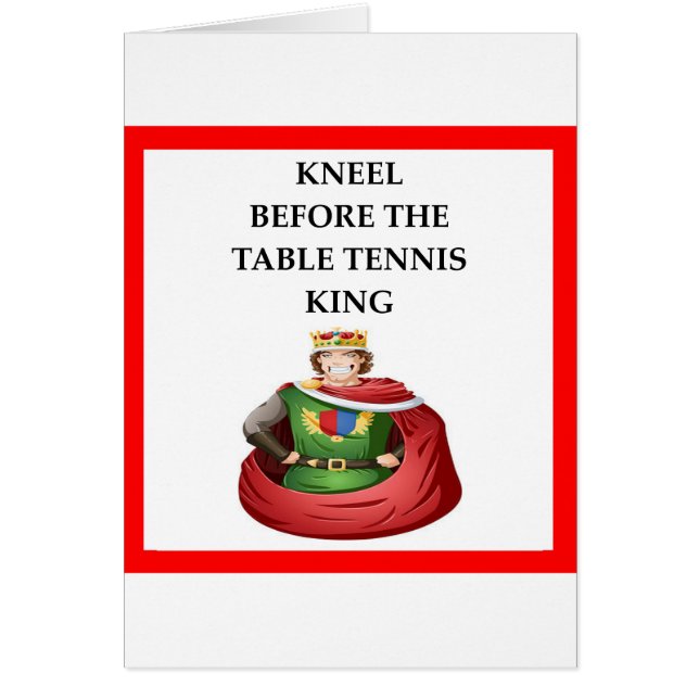 bordtennis hälsningskort (Framsidan)