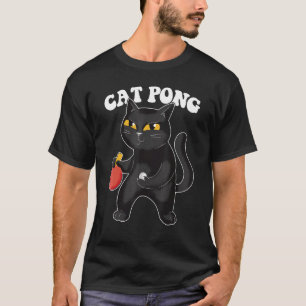 Bordtennis Katt Pong Pingpong Dräkt Katt Ping Pon T Shirt