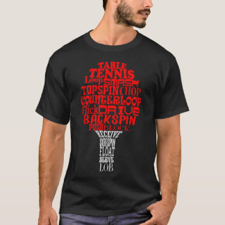 Bordtennis Word Cloud T Shirt