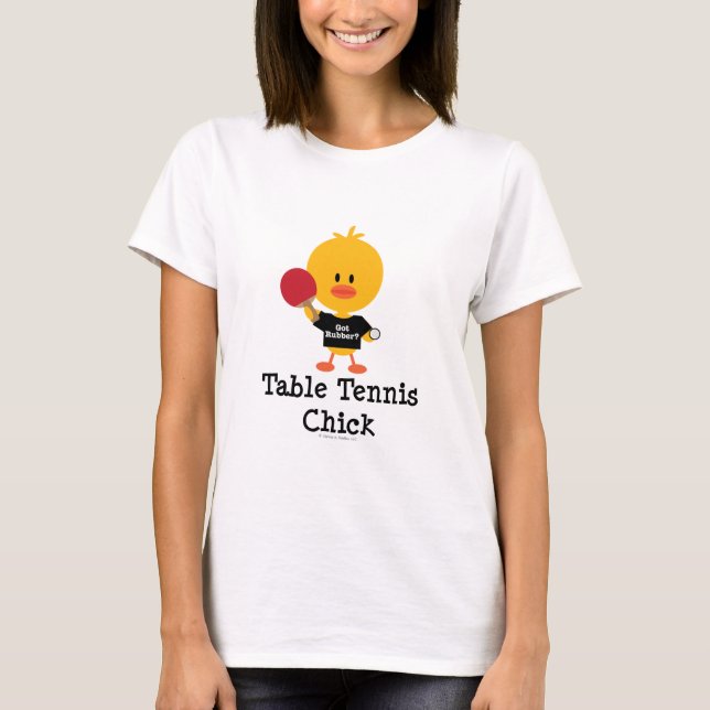BordtennischickT-tröja T Shirt (Framsida)