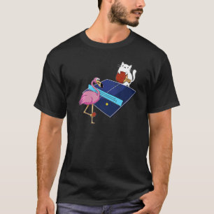 Bordtennisdräkt damer katt flamingo bordtennis t shirt