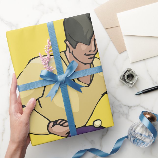 Bordtennisspelare Inpackningspapper Presentpapper (Skapare uppladdad)