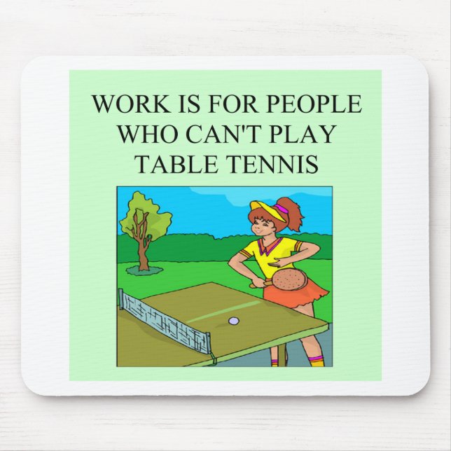 bordtennisspelare musmatta (Framsidan)