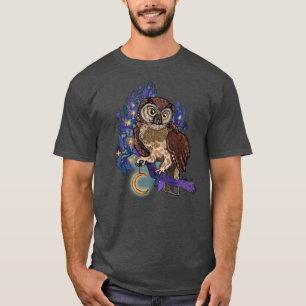 Boreal Night Träd Uggla T-Shirt