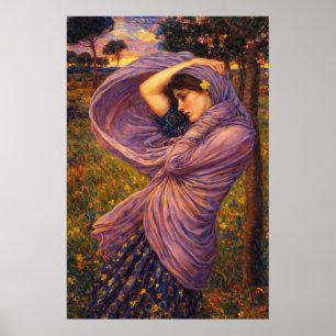 Boreas av John William Waterhouse Poster