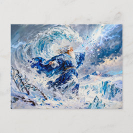 Boreas Nordvindens Gud från Grekisk Mytologi Vykort