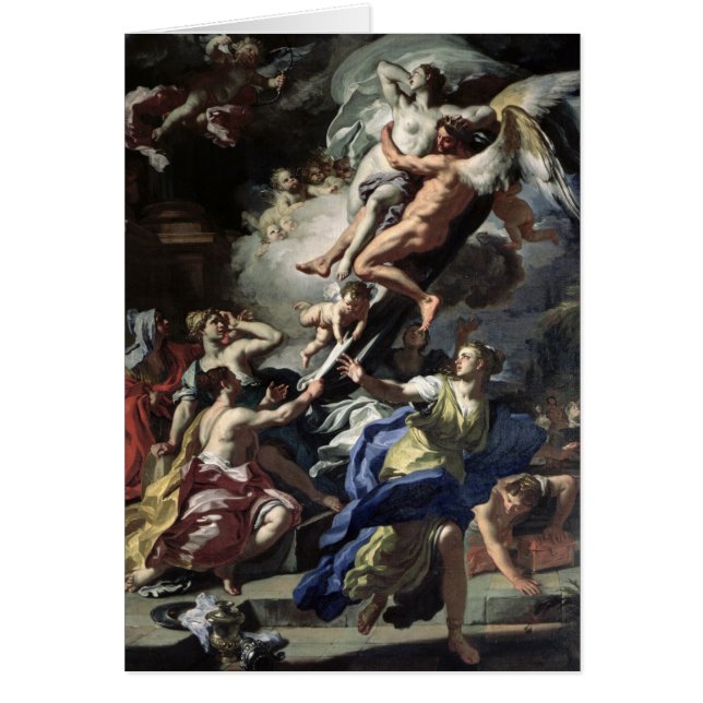 Boreas som rövar bort Oreithyia Hälsningskort (Framsidan)