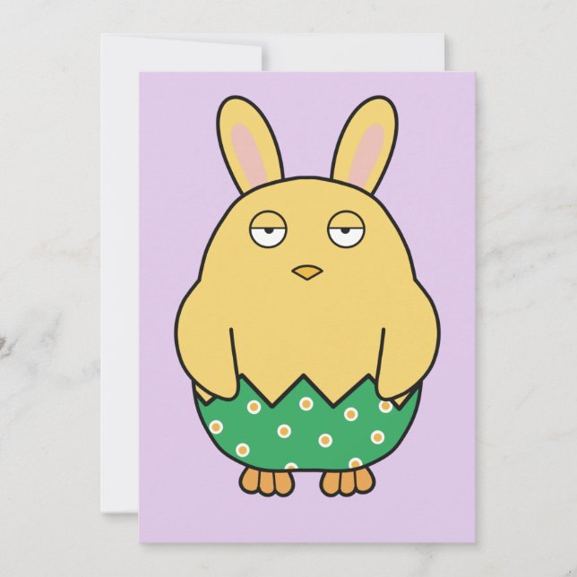 Bored Bunny Chick 02 Inbjudningar (Framsida)