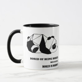 “Bored of Being Bored” Mug – Funny Panda Quote Mugg
