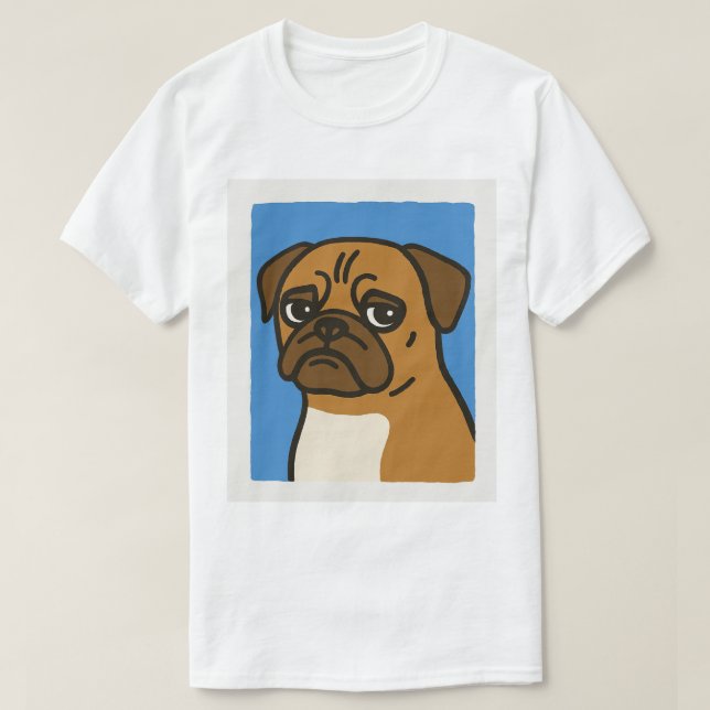 Bored Pug T Shirt (Design framsida)