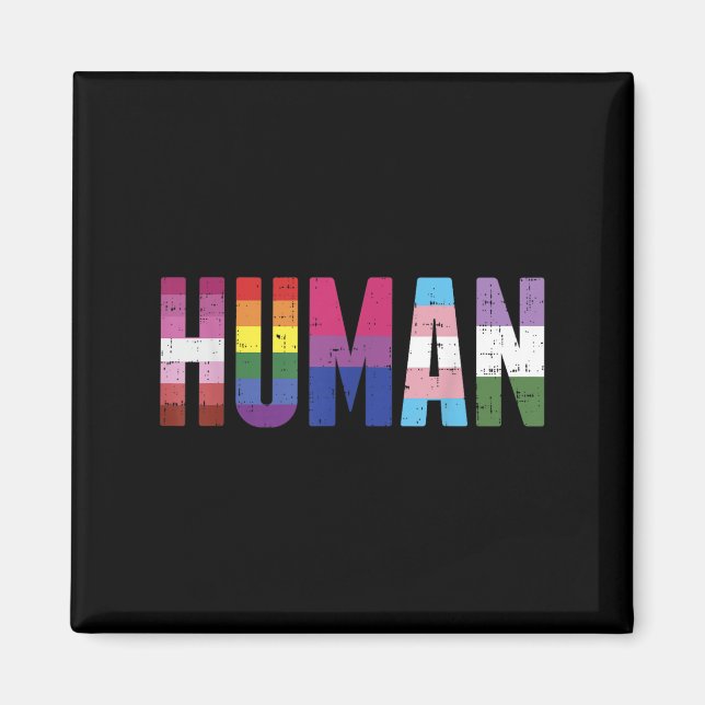 Boredkoalas Human Lgbtq Gay pride Ally Equality Bi Magnet (Framsidan)